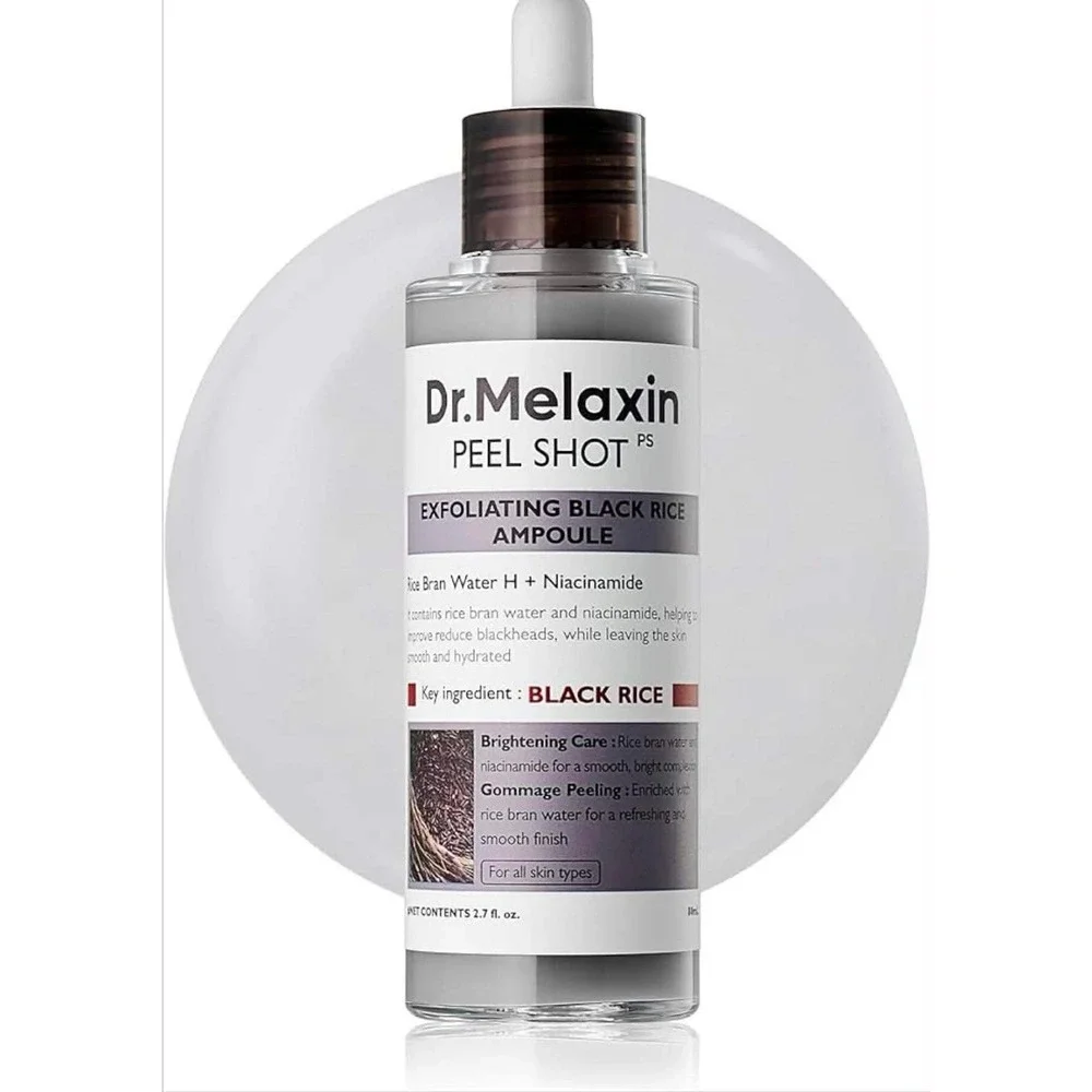 Peel Shot Glow Black Rice Peeling Ampoule 80Ml, Dead Skin Gentle Exfoliating Amp